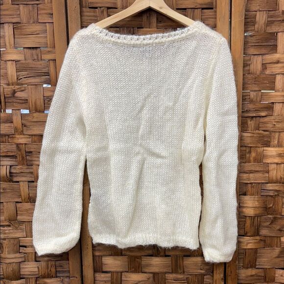 Simons Cream Textured Knit Sweater - Picture 4 of 4